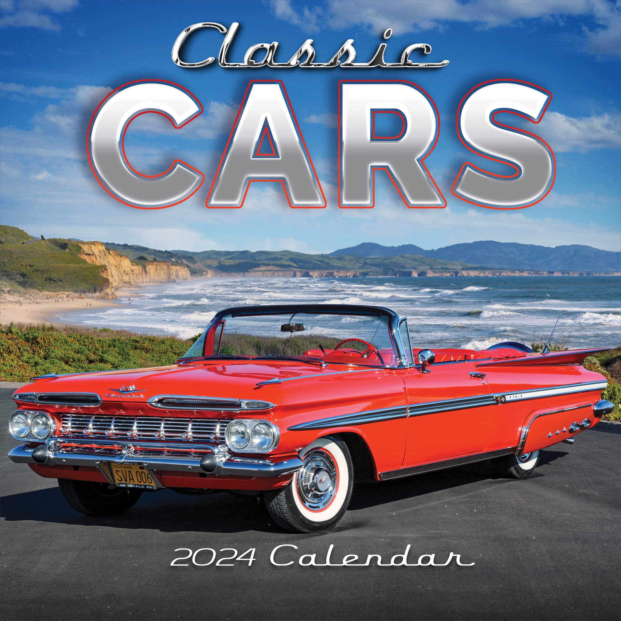 TF Publishing 2024 Classic Cars Wall Calendar